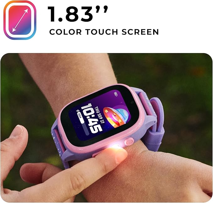 PlayZoom 4 Kids Smartwatch, Educational Tech Toy – 25+ Games, Selfie Camera, Audiobooks, Step Tracker, Water‑Resistant, Parental Controls, Long Battery, Ages 4‑12, Pink Donuts
