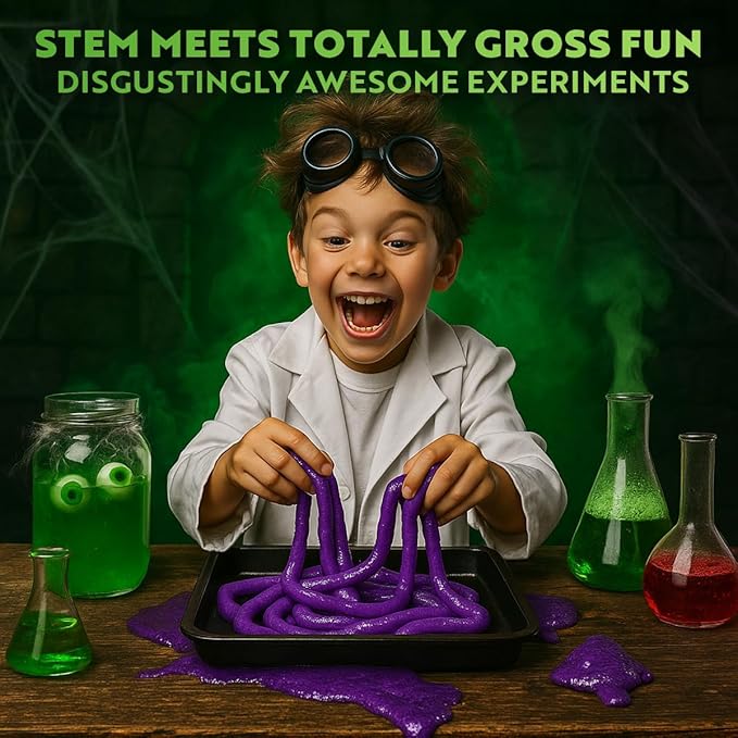 Playz Disgusting n' Gross Zombie Poop - DIY Stem Learning & Educational Science Kit for Kids Age 8 9 10 11 12 13+ Years Old with 34+ Experiment Tools - Kids Toys and Craft Activities for Boys & Girls