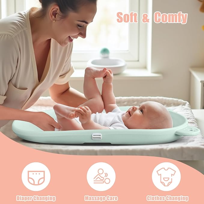 Baby Changing Pad, EVA Waterproof Non-Slip Changing Table Pad with Adjustable Strap for Dresser Changing Table Nursery, Portable Diaper Changing Pad, Green