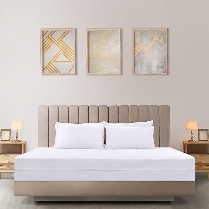 Utopia Bedding Zippered Mattress Encasement Twin, 100% Waterproof Bed Bug and Dust Mite Proof Mattress Protector, Absorbent Six-Sided Mattress Cover
