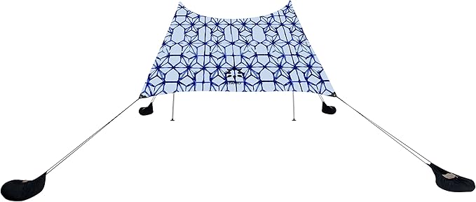 Neso Tents Beach Tent with Sand Anchor, Portable Canopy Sunshade - 7' x 7' - Patented Reinforced Corners(Shibori)