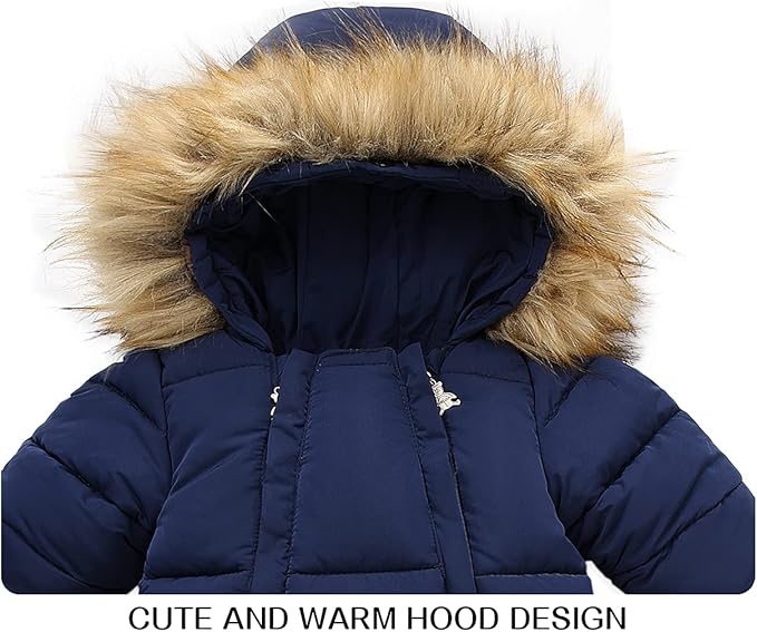 Baby Girl Winter Snowsuit Toddler Jacket Clothes For Boy Infant Jumpsuit Hoodied