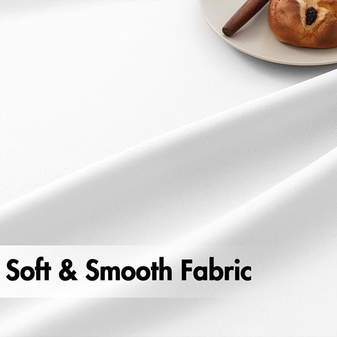 ANRODUO Back Tab Blackout Curtains for Bedroom Living Room, Rod Pocket Pinch Pleated Thermal Insulated Room Darkening Curtains 96 Inches Long 2 Panels, White, 42 x 96 Inch