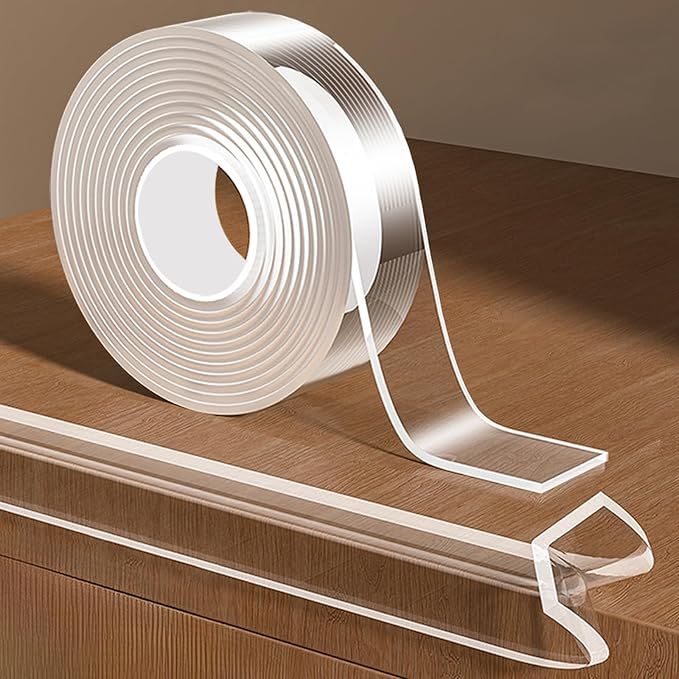 Edge Corner Protector Baby Proofing,Soft Clear Furniture Table Corner Guard & Edge Safety Cabinet Door Bumper,Crib Bumpers,Wall Protector,6.6ft(Width 0.8 in，Thickness 0.08 in)