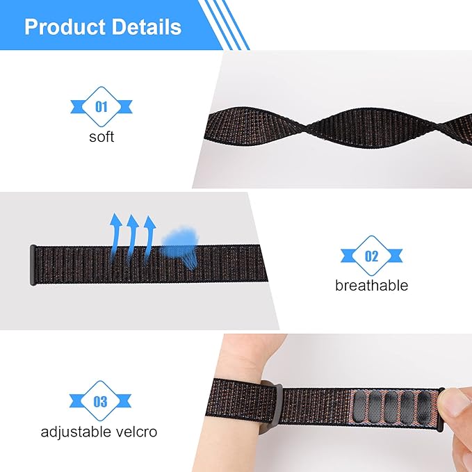 Kids Wristband Compatible with Apple AirTag, Protective Case for Air Tag GPS Tracker Holder with Nylon Bracelet, Adjustable Anti Lost Watch Band for Toddler Child Elder(Black)