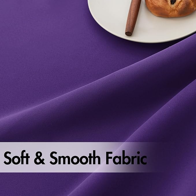 ANRODUO Back Tab Blackout Curtains for Bedroom Living Room, Rod Pocket Pinch Pleated Thermal Insulated Room Darkening Curtains 63 Inches Long 2 Panels, Purple, 42 x 63 Inch