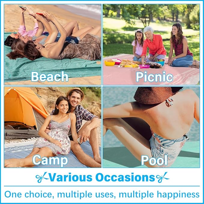 Oversized Turkish Beach Towel Blanket XXL Cotton Sandproof Towels Boho Woven Extra Large Big Sand Free Giant Throw Thick Blankets Huge Quilt XL Picnic Camping Necessities Cloud For Adult Gifts