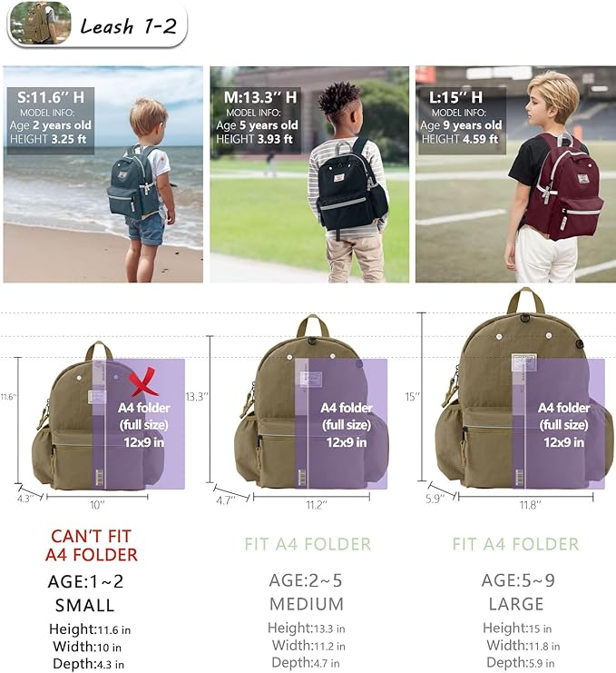 Toddler Backpack for Toddlers 1-2: Baby kids Backpack for daycare Boys Girls