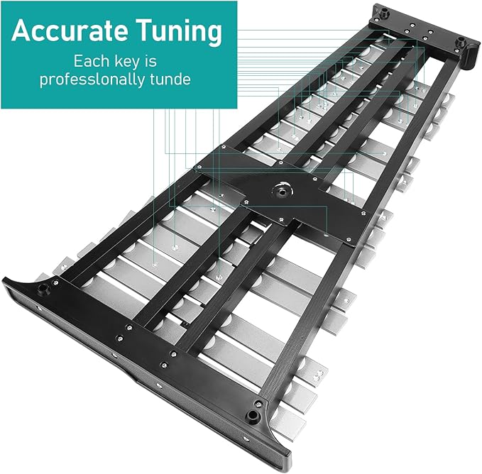 32 Note Glockenspiel Xylophone Percussion Kit with Height Adjustable Stand, Drumsticks and Carry Bag