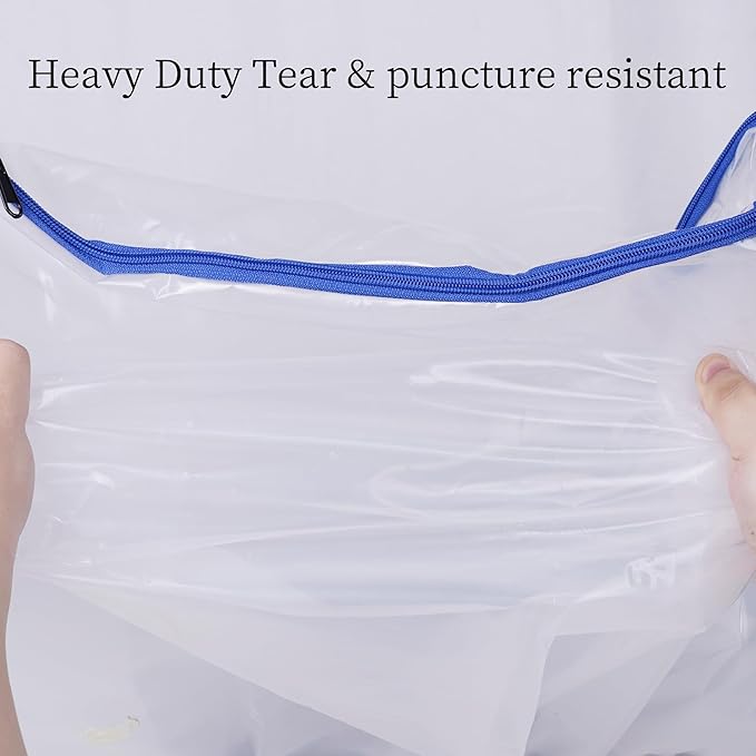 Crib Mattress Storage Bag with Zipper -4 Mil Plastic Waterproof Crib Mattress Bag for Moving and Storage