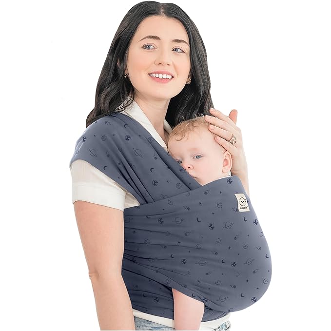 KeaBabies Baby Wrap Carrier - All in 1 Original Baby Carrier Newborn to Toddler Sling, Easy to Wear, Hands Free Bonding, Lightweight, Breathable Infant Wraps (Planets)