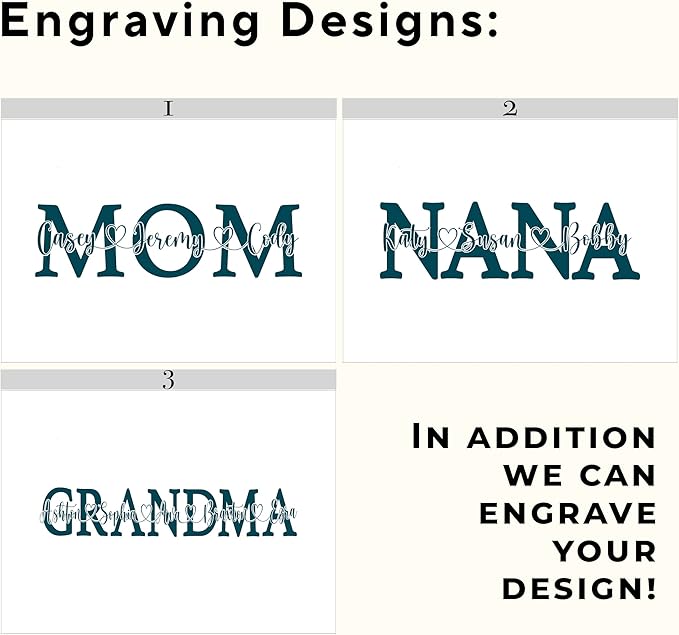 Mom Gifts with Kids Names - Personalized Mothers Day Gift from Son and Daughter, Unique Wooden Memory Box, Cute Birthday Gift Idea, Xmas Present, Custom Keepsake Box Large, 11x8x4,75 in