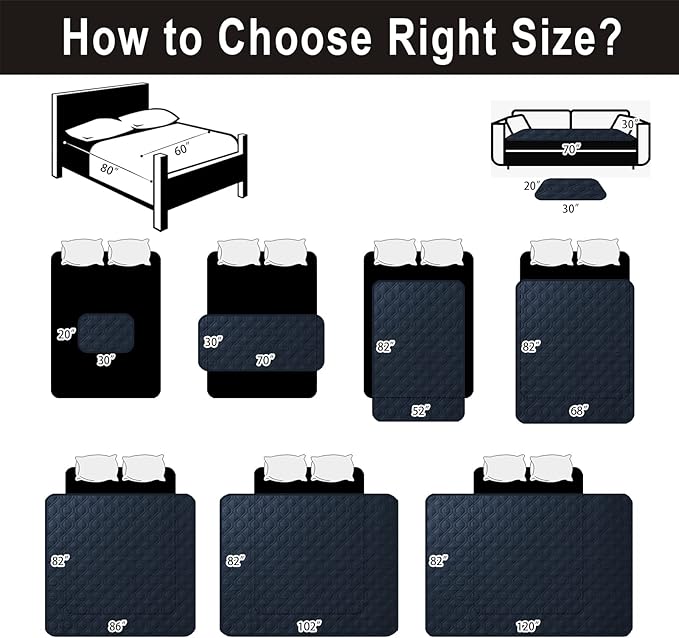 100% Waterproof Dog Bed Cover 30x70 inch Reversible Pad Reusable Camping Mat for Kids/Pet/Dog/Cat Washable Geometric Embroidery Blanket Patchwork Navy+Burgundy