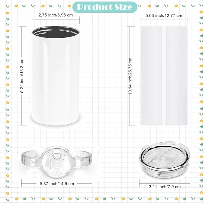 Kids Sippy Cup & Todder Bottle, 10 Pack - 12 Oz Stainless Steel, in Style & Colorful Sublimation Design