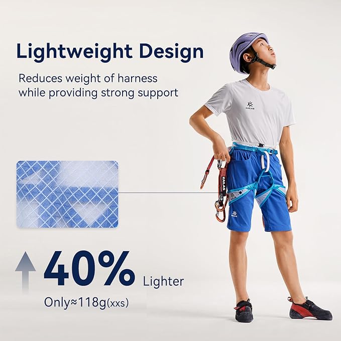 KAILAS Kids Rock Climbing Harness Child Safety Belt Climbing Gear Adjustable Lightweight Indoor Gyms Beginners Youth