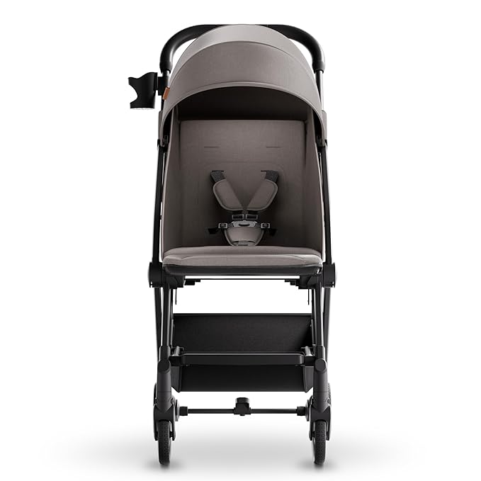 Mompush Lithe V2 Lightweight Travel Stroller, Compact Foldable Baby Stroller with Travel Bag, One-Hand Fold Stroller, Snack Tray, Mechanical Recline Seat, Airplane-Ready, UPF 50+ Canopy & Rain Cover