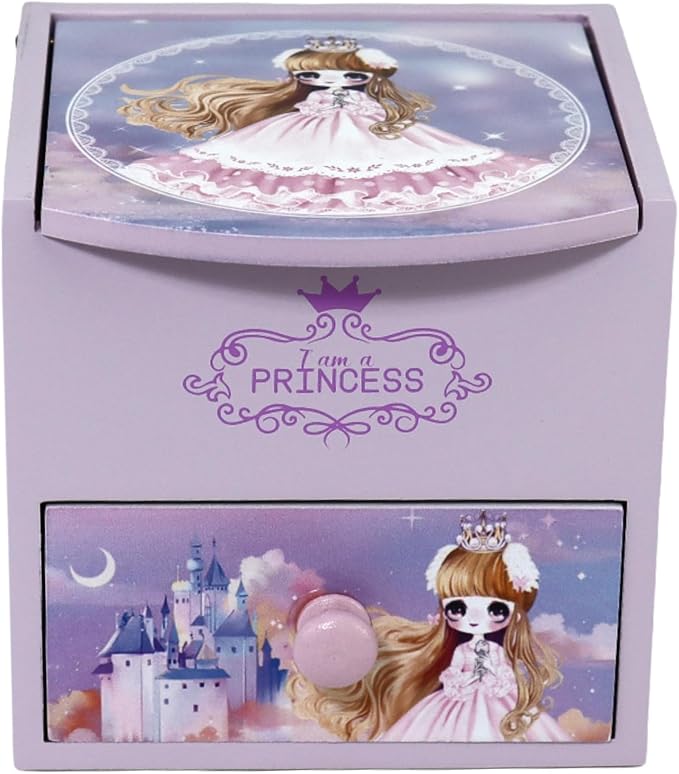 Girl Jewelry Box purple Tabletop Storage Box Little girl birthday christmas Gift kids jewelry box Organizer