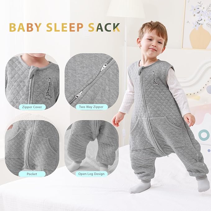 HOMEAL Toddler Sleep Sack with Legs, Wearable Blanket Baby, Sleep Sack 12-24 Months