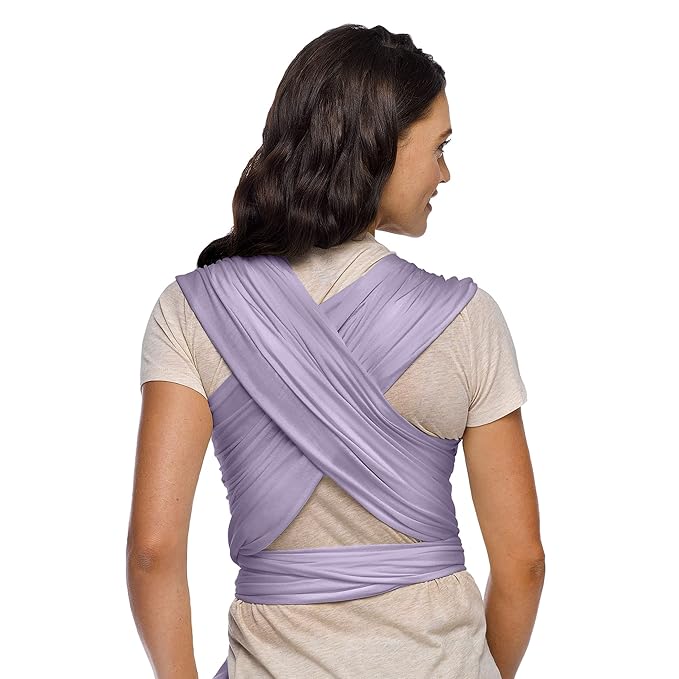 Moby Baby Wrap Carrier Classic for Newborns to Toddlers (8-33lbs), Infant Sling Carrier, Lightweight & Hands Free Design, Adjustable for All Body Types (Amethyst)