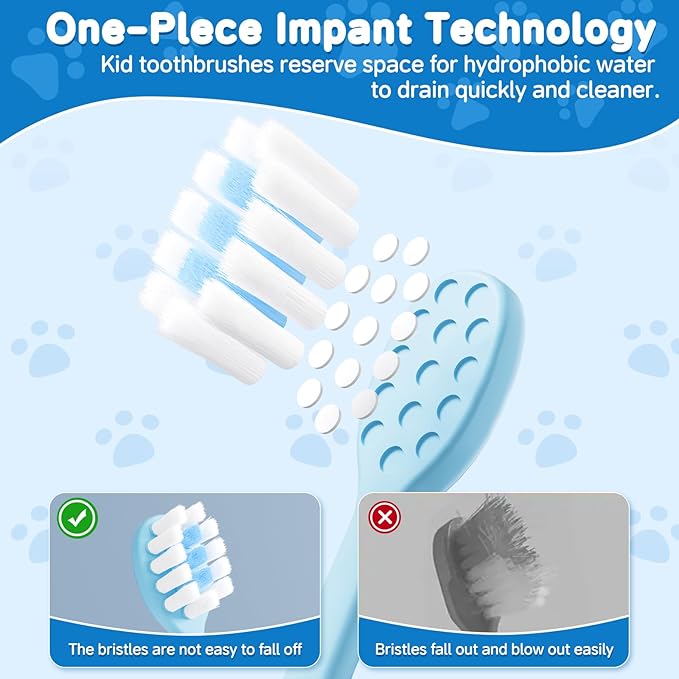 8 Pack Kids Toothbrushes Extra Soft Toddler Toothbrush 2-8 Years Children Manual Toothbrushes for Clean Teeth Cute Kid Toothbrushes Make Your Toddler Love Brushing Teeth