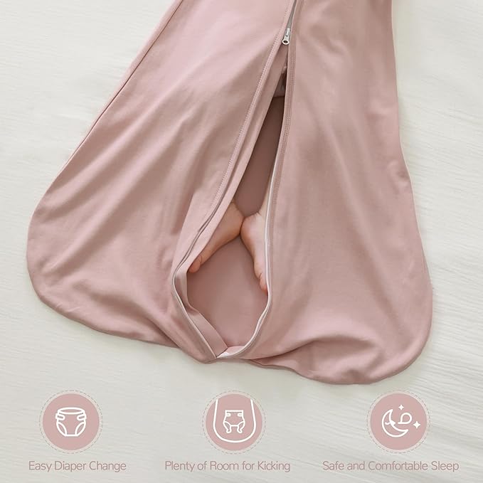 JELLYMONI Baby Sleep Sack 12-18 Months 100% Cotton Wearable Blanket, 0.5 TOG Soft Lightweight Toddler Sleeping Sack 3 Pack 2-Way Zipper Newborn Sleep Sacks