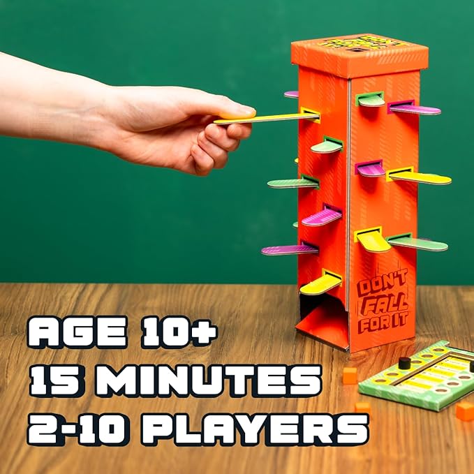 Don't Fall for It – Fun Trivia Board Game Age 3+ for Families and Kids | Hilarious Family Game for All Ages | 2+ Players, Portable and Easy to Play