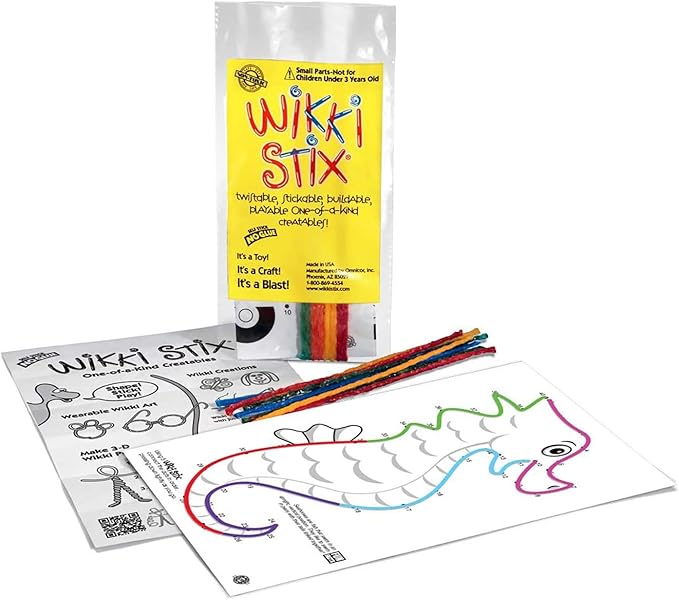 WikkiStix Sea Life Pak Features 12 Sea Creatures with Hands-on Activity and Fun Fact on Each, Made in The USA!