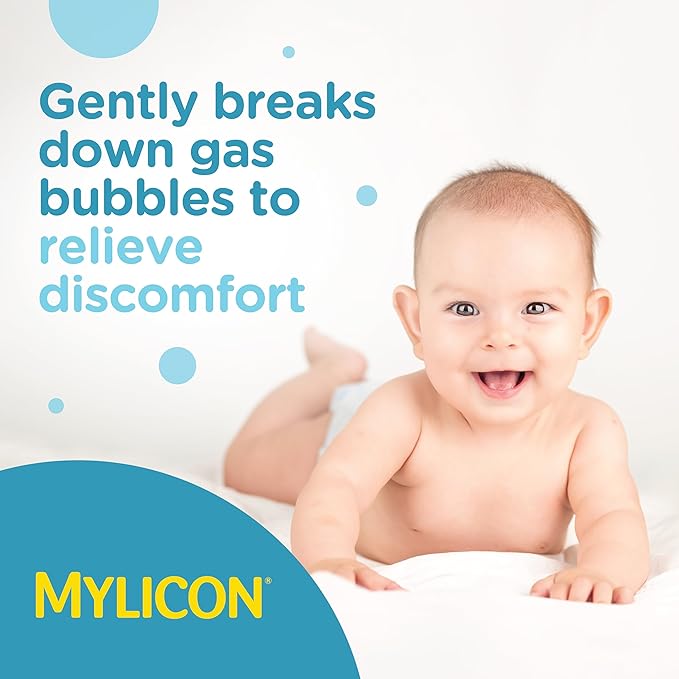 Mylicon Gas Relief Drops for Infants and Babies, Dye Free Formula, 0.5 Fluid Ounce