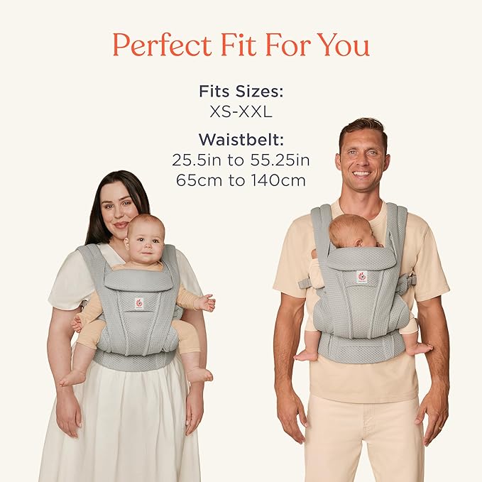 Ergobaby Omni Deluxe Baby Carrier Newborn to Toddler - Breathable Baby Carriers for Summer - All-Position Carrier with Enhanced Lumbar Support & Airflow (7-45 Pounds), Mesh, Midnight Blue