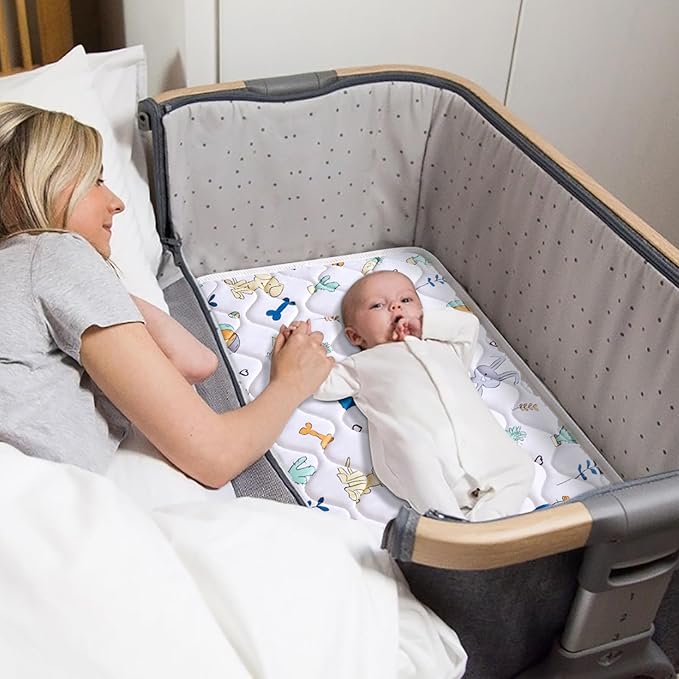 Baby Bassinet Mattress 33x 19 inches- Firm Support and Comfort Premium Foam,Noiseless and Odorless,Hypoallergenic Small Crib Mattress, Fits Moses Basket, Dual Sided with Soft Breathable Fabric