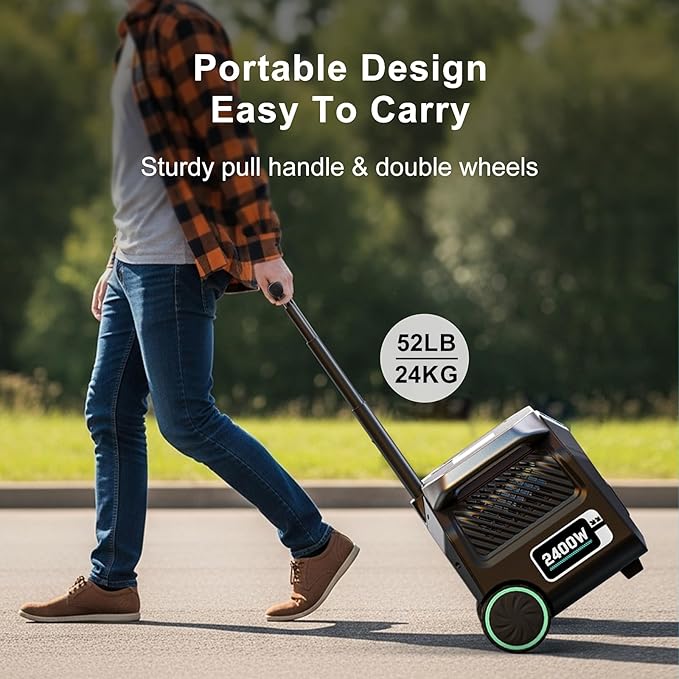 IEE 2400W/2048Wh Solar power station With 400W Solar Panel,P2400 Solar Generator,1800W Super Fast Charging, LiFePO4 (LFP) Battery,APP Control Emergency Power Station for Home, Camping, Power Outages