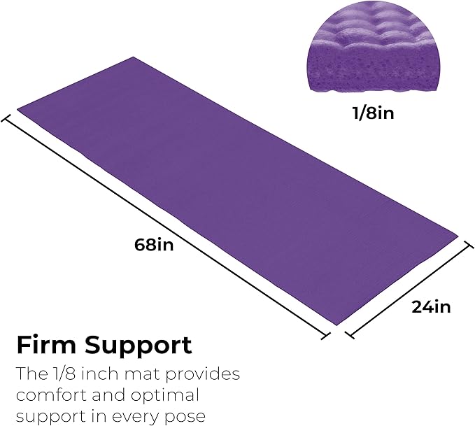 Hello Fit 10-Pack Yoga Mat, 68" x 24" Non Slip Exercise Mat, 4mm Thick Gym Mat for Fitness and Stretching, Bulk Non Toxic Yoga Mats for Schools and Studios