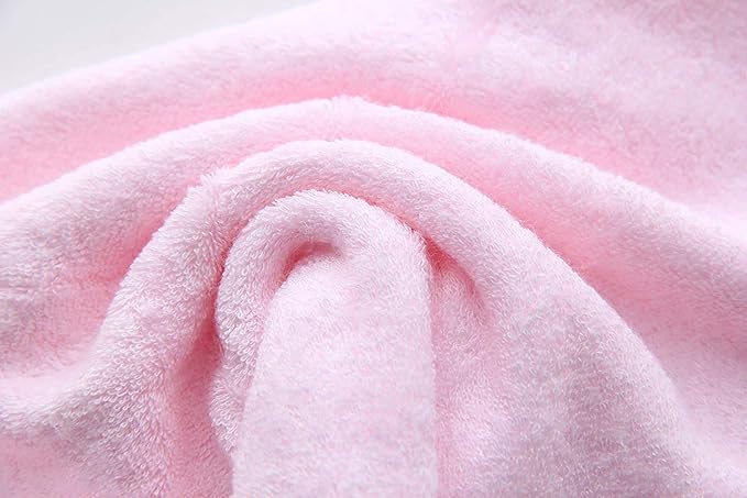 HIPHOP PANDA Baby Washcloths, Rayon Made from Bamboo - 2 Layer Ultra Soft Absorbent Newborn Bath Face Towel - Reusable Baby Wipes for Delicate Skin - Pink, 30 Pack