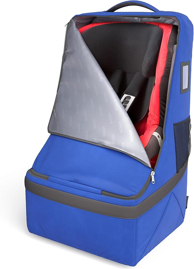 Koah Car Seat Backpack Padded Bag for Air Travel and Airport Gate Check-in with Padded Shoulder Straps
