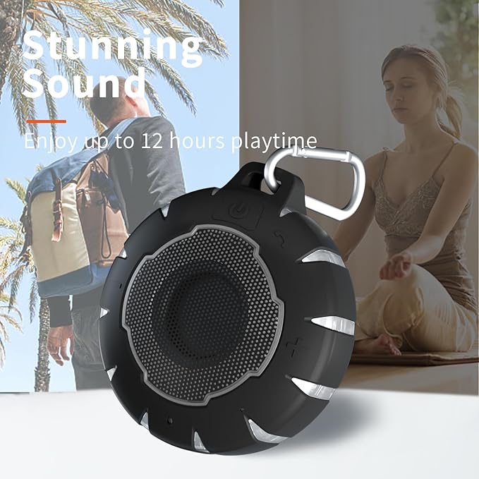 HEYSONG Bluetooth Shower Speaker + Waterproof Phone Pouch – Rugged & Ready for Any Wet Adventure