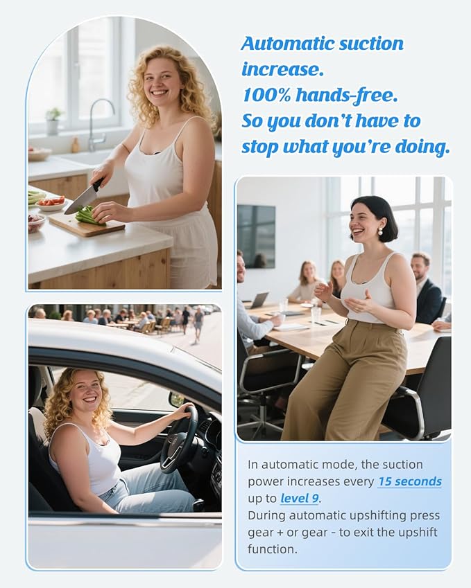 Hands Free Breast Pump MY-381, Wearable Breastfeeding Pump, Rechargeable Electric Pump with Voice Prompts, 4 Modes & 12 Suction Levels – Portable, BPA-Free, Double Pack (Pink)