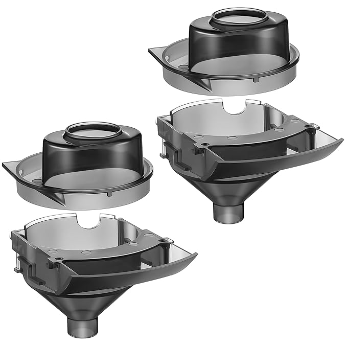 2 Sets Replacement Funnel Compatible with Baby Brezza Replacement Parts Funnel and Cover Baby Formula Dispenser, Grey