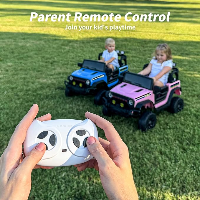 24V Kids Ride on Car, Kids Electric Vehicles Car Ride on Toy Truck for Toddlers w/Remote Control, 400W Motor - Blue