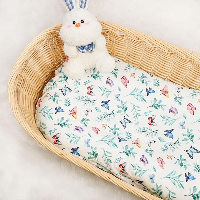 Hooyax Baby Lounger Cover for Boys and Girls, Newborn Lounger Slipcover Removable Infant Floor Seat Baby Nest Cover, Baby Padded Lounger Cover, Butterfly