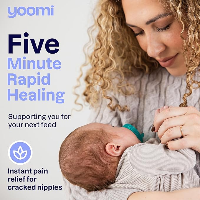 Breast Aid™ Soothing Cryogel Pads for Sore Cracked Nipples with HOCl, 10x Multiuse, Advanced Cooling Tech for Instant Relief & Repair, Rapid Hydration for Lasting Comfort for Breast Feeding Moms