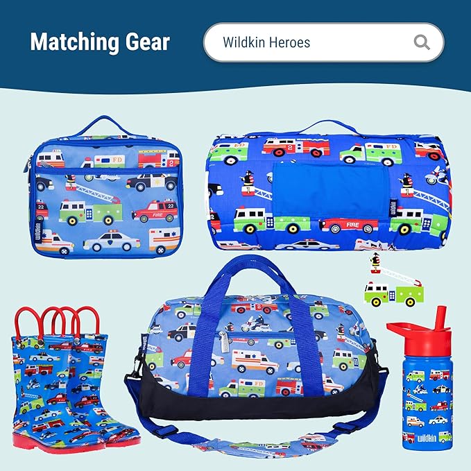 Wildkin 15-inch Kids Backpack – Durable, Padded, Adjustable for School & Travel - Heroes