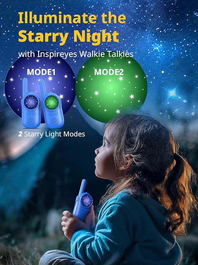 Walkie Talkies for Kids Rechargeable, 3 4 5 Year Old Boy Girl Gifts, 2 Pack Birthday Gifts for 3 4 5 6 7 8 Year Old Boys, Toddler Toys for Indoor Outdoor Games