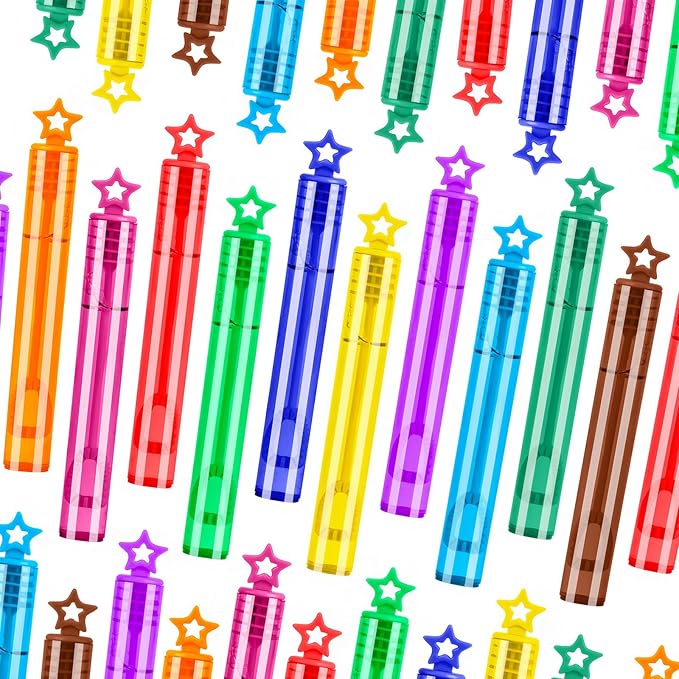 400 Pack 10 Colors Bulk Bubble Wands,Party Favors Bubbles Wand for Kids,Perfect for Summer Outdoor Toys,Goody Bags Stuffer Bubbles,Carnival Prize,Birthday,Wedding,Classroom