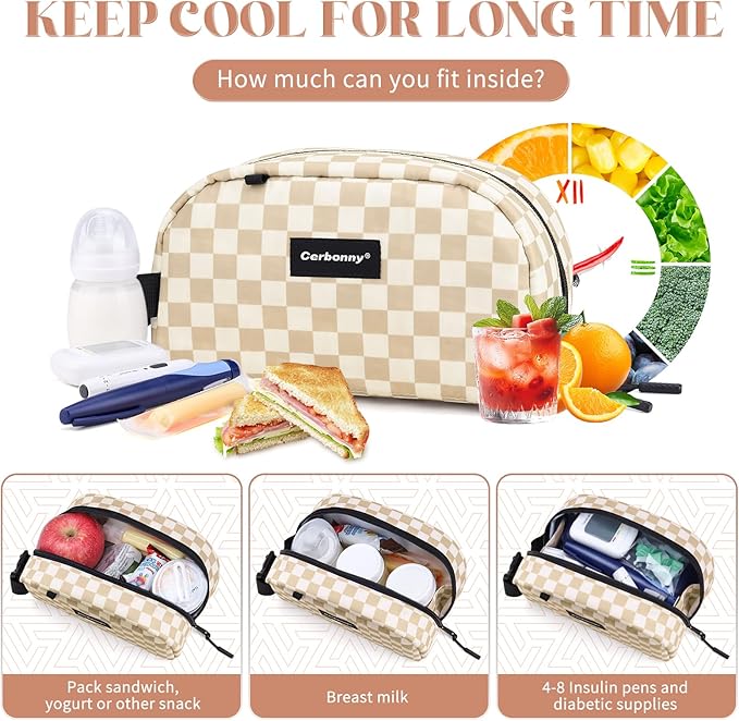 Small Cooler Bag Freezable Lunch Bag for Work School Travel,Leak-proof Small Lunch Bag,Small Insulated Bag For Kids/Adults,Freezer Lunch Bags,Freezable Snack Bag,Mini Lunch Bag Fit For Yogurt
