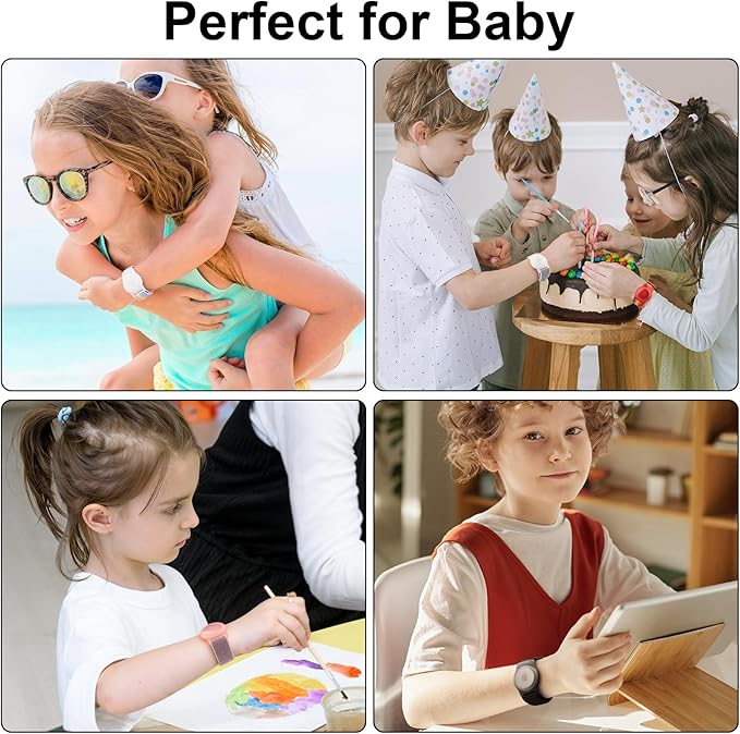 Kids Wristband Protective Case Compatible with Apple AirTag, Adjustable Nylon Bracelet for Air Tag GPS Tracker Holder with Anti Lost Watchband for Toddler Child Kids (Blue)