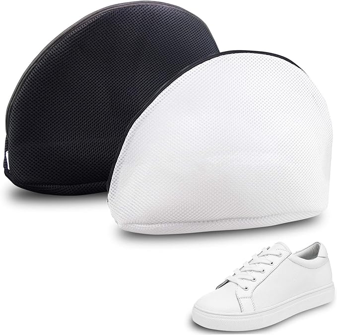 GOGOODA 2PCS Shoe Wash Bags Multi-use Laundry Mesh Bags for Sneaker, Flat Shoes, etc