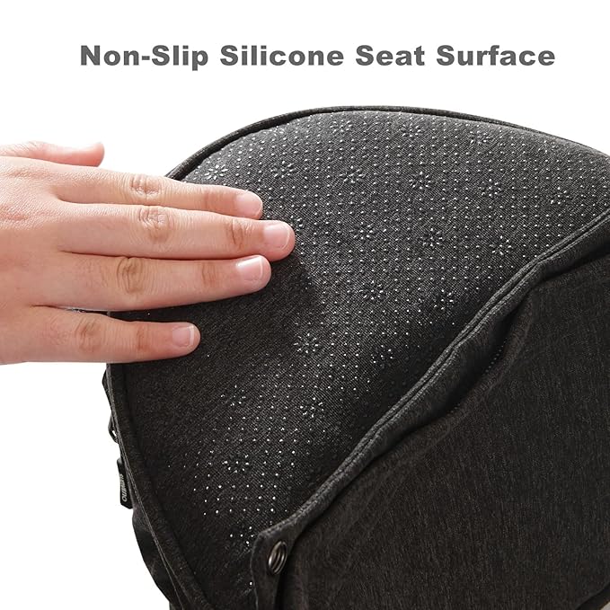 SUNVENO 3 in 1 Ergonomic Baby Carrier with Hip Seat for Newborns and Toddlers, Supports 20 lbs and Up, Waist and Back Relief with Large Weight Capacity for All Season Use,Black