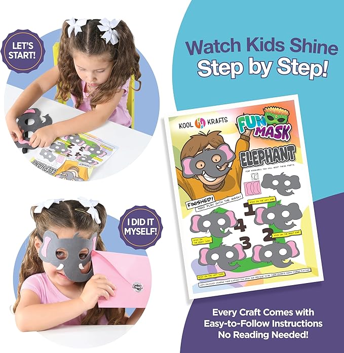 20 Arts & Crafts Kit for Kids, All-Inclusive, No Mess Craft Kits & Supplies for Boys & Girls – DIY Creative Activity, Easy Step-by-Step Guide, Individually Packaged Crafts, Christmas Gift, Travel Gift