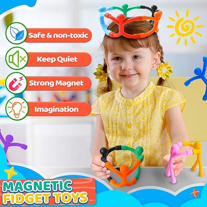 Magnetic Travel Toys for Toddlers Kids 30PCS, Airplane Car Travel Activities Essential, Fidget Toys Road Trip ‌Sensory Toy, Fidgets for Classroom Toys for 3 4 5 6 7 8 Year Old, Gift for Boys and Girls