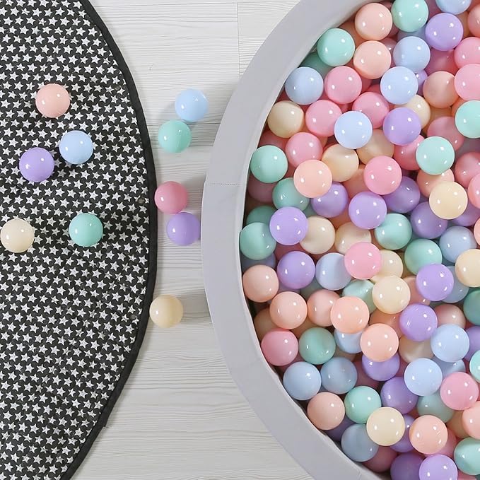 GOGOSO Ball Pits Balls for Toddlers Pack of 50 100 200 Plastics Shape Ball Non-Phthalate Non-BPA Non-Toxic 2.2-Inch Crush Proof Play Balls